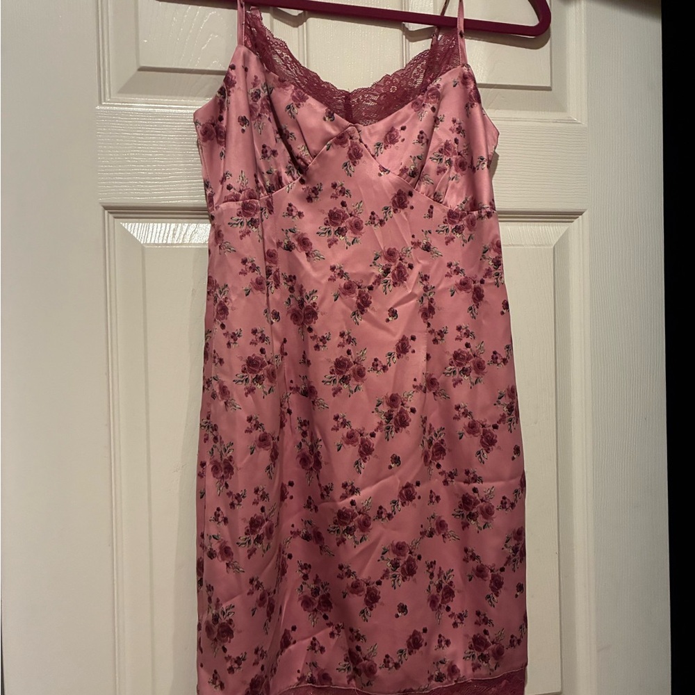 Wild Fable Pink Floral Lace Chemise